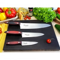 Набор из 3-х кухонных ножей Alexander AUS-8 Satin, Kizlyar Supreme купить в Тюмени